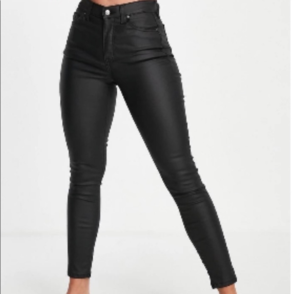 Top shop Jaime coated jeans